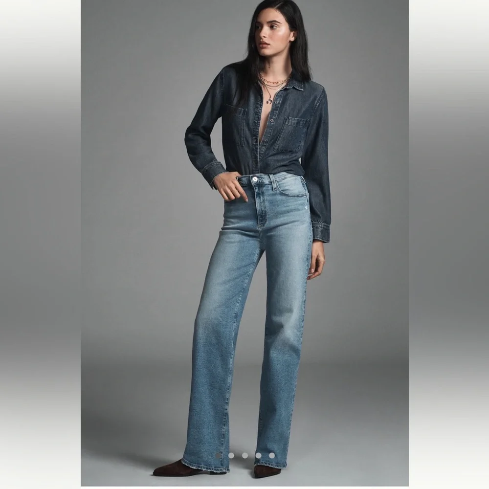 AG Kora high rise wide leg jeans sz 27 - Picture 2 of 10